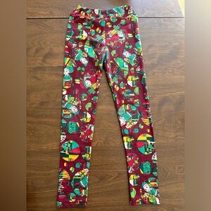 Girls Christmas/Holiday Elf LuLaRoe Leggings: Size L/XL